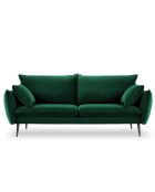 Canapé Velours Elio 4 Places vert bouteille - 228x100x97 cm