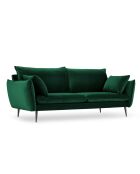 Canapé Velours Elio 4 Places vert bouteille - 228x100x97 cm