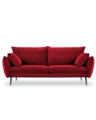 Canapé Velours Elio 3 Places rouge - 198x100x97 cm