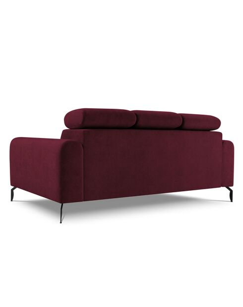 Canapé Velours Nico 3 Places rouge - 234x108x100 cm