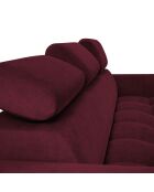 Canapé Velours Nico 3 Places rouge - 234x108x100 cm