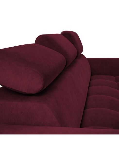 Canapé Velours Nico 3 Places rouge - 234x108x100 cm