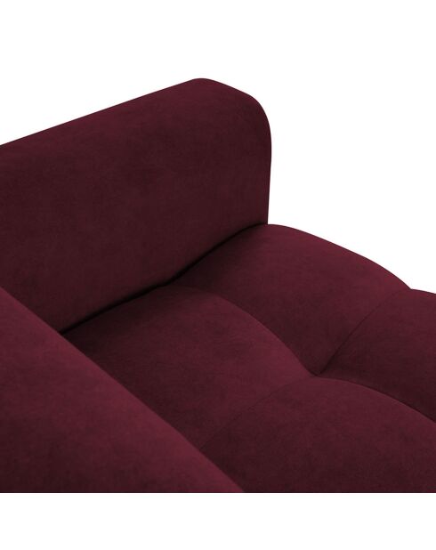 Canapé Velours Nico 3 Places rouge - 234x108x100 cm