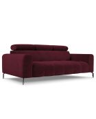 Canapé Velours Nico 3 Places rouge - 234x108x100 cm