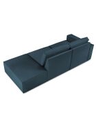 Canapé Modulable Droit velours côtelé Carlo 3 Places bleu foncé - 255x102x90 cm