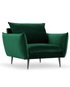 Elio Velvet Sessel flaschengrün - 97x94x97 cm