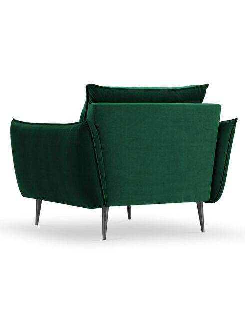 Fauteuil Velours Elio vert bouteille - 97x94x97 cm