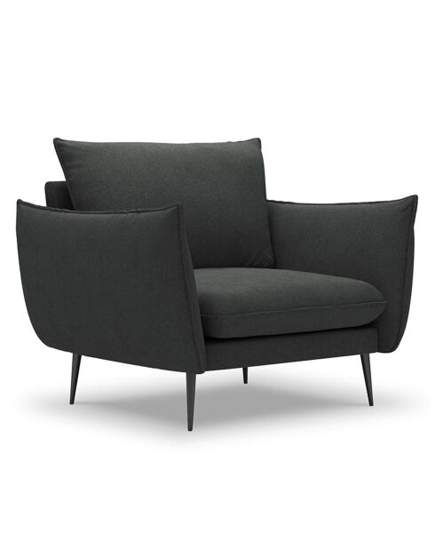 Fauteuil tissu Elio gris foncé - 97x94x97 cm