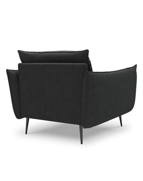 Fauteuil tissu Elio gris foncé - 97x94x97 cm