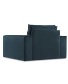Fauteuil velours côtelé Carlo bleu foncé - 126x102x90 cm