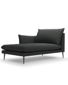 Méridienne Gauche tissu Elio gris foncé - 170x107x97 cm