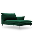 Méridienne Droite en velours Elio vert bouteille - 170x107x97 cm