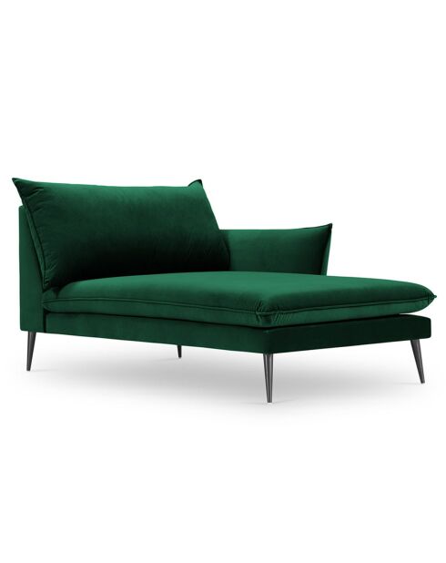 Sofá cama Elio de terciopelo recto verde botella - 170x107x97 cm