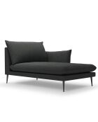 Méridienne Droite tissu Elio gris foncé - 170x107x97 cm