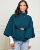 Manteau Clara en laine mélangée pétrole