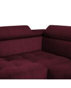 Canapé D'Angle Gauche Velours Nico 4 Places rouge - 253x164x100 cm