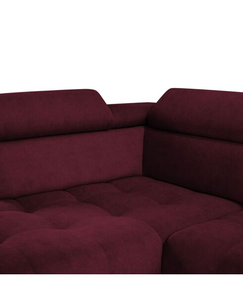 Canapé D'Angle Gauche Velours Nico 4 Places rouge - 253x164x100 cm