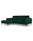 Canapé D'Angle Gauche Velours Nico 4 Places vert - 253x164x100 cm