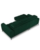 Canapé D'Angle Gauche Velours Nico 4 Places vert - 253x164x100 cm
