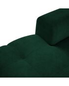 Canapé D'Angle Gauche Velours Nico 4 Places vert - 253x164x100 cm
