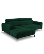 Canapé D'Angle Gauche Velours Nico 4 Places vert - 253x164x100 cm