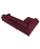 Canapé D'Angle Gauche Velours Nico 5 Places rouge - 322x195x100 cm