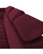 Canapé D'Angle Gauche Velours Nico 5 Places rouge - 322x195x100 cm