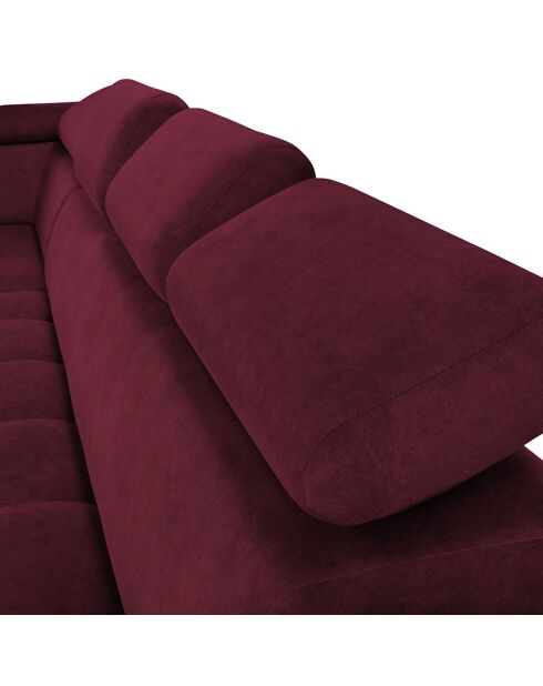 Canapé D'Angle Gauche Velours Nico 5 Places rouge - 322x195x100 cm
