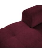 Canapé D'Angle Gauche Velours Nico 5 Places rouge - 322x195x100 cm