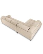 Canapé D'Angle Gauche Velours Nico 5 Places beige - 322x195x100 cm