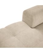 Canapé D'Angle Gauche Velours Nico 5 Places beige - 322x195x100 cm