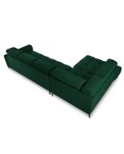 Canapé D'Angle Gauche Velours Nico 5 Places vert - 322x195x100 cm