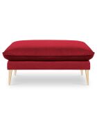 Pouf Velours Elio rouge - 100x80x45 cm