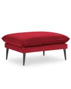 Pouf Velours Elio rouge - 100x80x45 cm