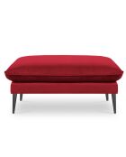 Pouf Velours Elio rouge - 100x80x45 cm