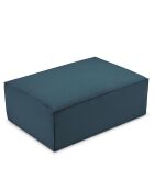 Pouf velours côtelé Carlo bleu foncé - 100x70x42 cm