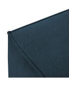 Pouf velours côtelé Carlo bleu foncé - 100x70x42 cm