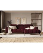 Canapé D'Angle Droit Velours Nico 4 Places rouge - 253x164x100 cm