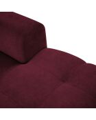 Canapé D'Angle Droit Velours Nico 4 Places rouge - 253x164x100 cm