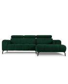 Canapé D'Angle Droit Velours Nico 4 Places vert - 253x164x100 cm