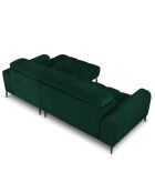 Canapé D'Angle Droit Velours Nico 4 Places vert - 253x164x100 cm