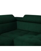 Canapé D'Angle Droit Velours Nico 4 Places vert - 253x164x100 cm