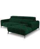 Canapé D'Angle Droit Velours Nico 4 Places vert - 253x164x100 cm