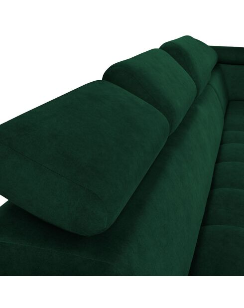Canapé D'Angle Droit Velours Nico 5 Places vert - 322x195x100 cm