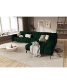 Canapé D'Angle Droit Velours Nico 5 Places vert - 322x195x100 cm