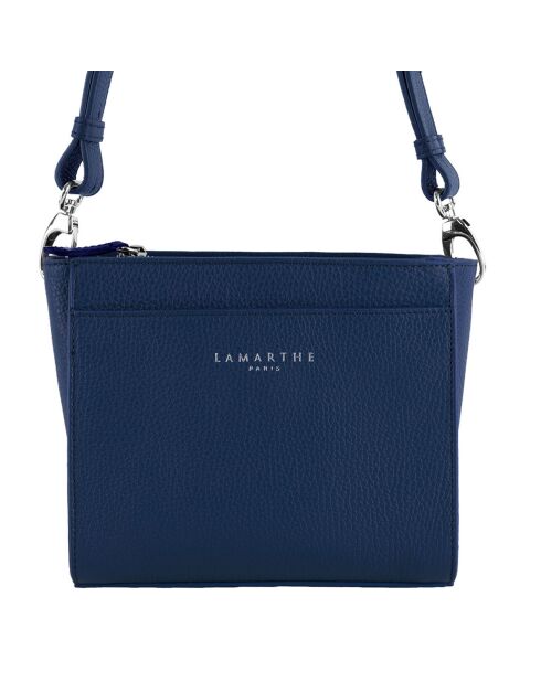 Sac bandoulière en Cuir Fidèle marine - 20x17x7 cm