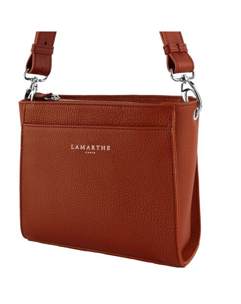 Sac Bandoulière en Cuir Fidèle argile - 20x17x7 cm