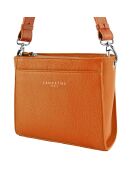 Sac Bandoulière en Cuir Fidèle orange - 20x17x7 cm