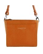 Sac Bandoulière en Cuir Fidèle orange - 20x17x7 cm