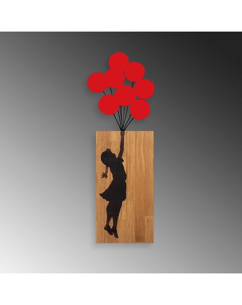 Accessoire mural décoratif en bois - 70x62 cm